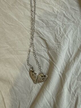 Silver Heart Locket Necklace - Women's Jewelry